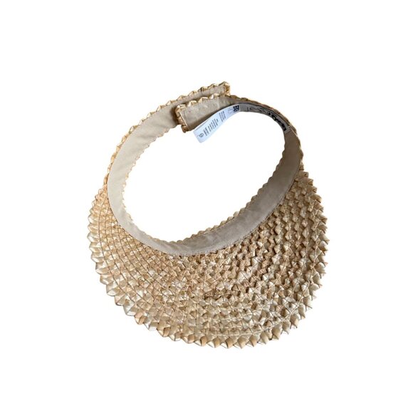 BEACH RIOT Woven Straw Hat Visor One Size Fits All - Picture 3 of 6